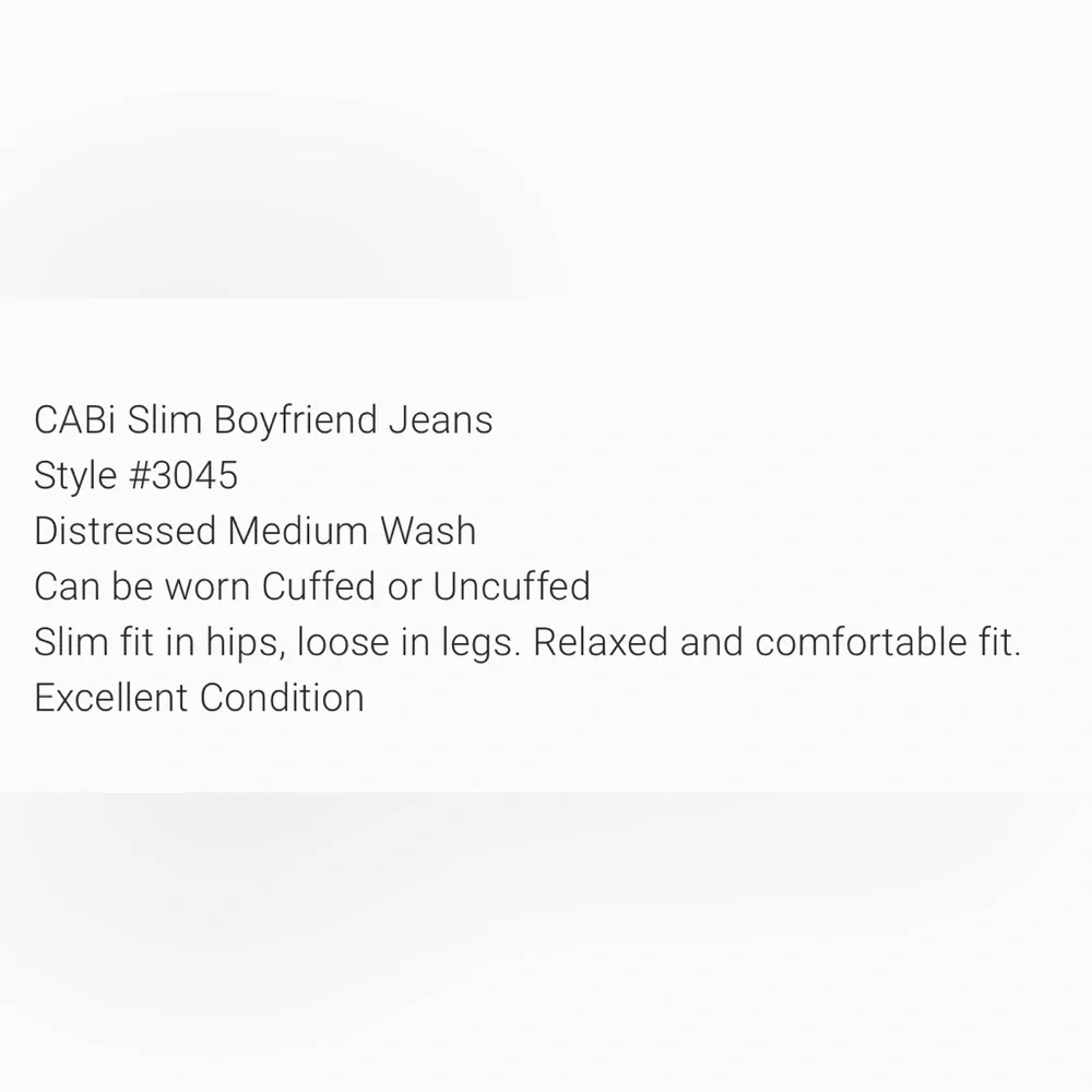 CABI Style #3045 Slim Boyfriend distressed stretch jeans size 0 - Picture 7 of 8